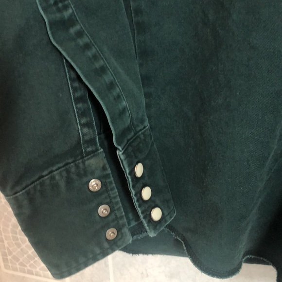 Wrangler Green snap Button-Up Shirt - Picture 3 of 10